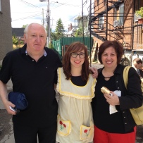 Kat Romanov and her parents. Kat's great-grandfather was the founder of the Corona bakery, whose Pizza Napoletana we created for this event. photo by Roots & Recipes